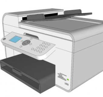 大型打印机su模型下载_sketchup草图大师SKP模型