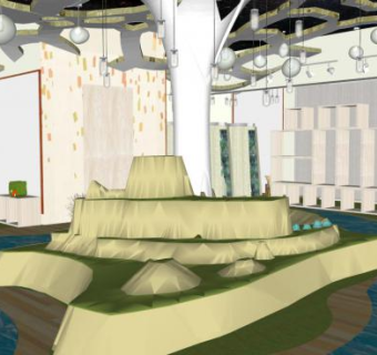 仿生树状钢结构柱su模型下载_sketchup草图大师SKP模型