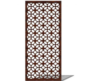 中式镂空门su模型下载_sketchup草图大师SKP模型