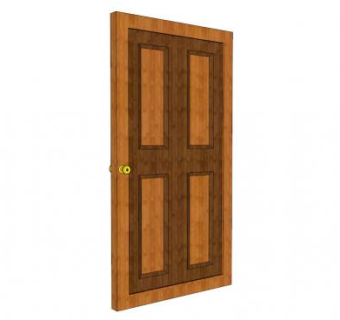 办公室木门su模型下载_sketchup草图大师SKP模型