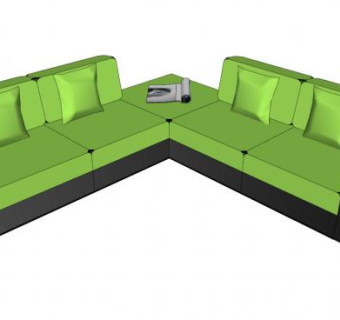 北欧户外沙发su模型下载_sketchup草图大师SKP模型