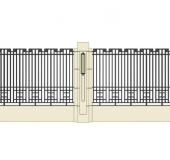 铝制围墙栏杆su模型下载_sketchup草图大师SKP模型