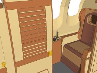 飞机舱椅子su模型下载_sketchup草图大师SKP模型