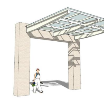 入口雨蓬su模型下载_sketchup草图大师SKP模型