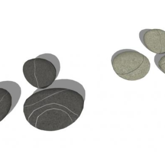 庭院鹅卵石su模型下载_sketchup草图大师SKP模型