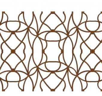 屏风隔断墙su模型下载_sketchup草图大师SKP模型