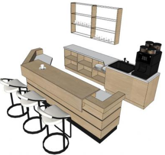 酒吧桌su模型下载_sketchup草图大师SKP模型
