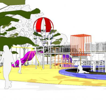 公园及儿童游乐场设计su模型下载_sketchup草图大师SKP模型