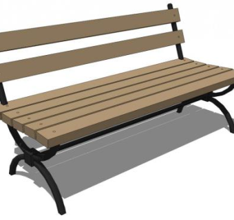 公园椅su模型下载_sketchup草图大师SKP模型