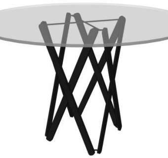 圆形桌子su模型下载_sketchup草图大师SKP模型