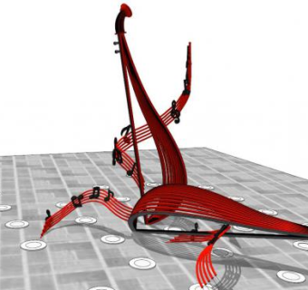 音乐主题雕塑su模型下载_sketchup草图大师SKP模型