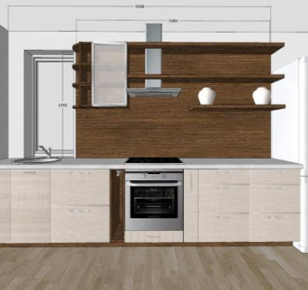 现代厨房室内SU模型下载_sketchup草图大师SKP模型