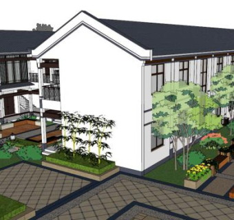 敬老院设计su模型下载_sketchup草图大师SKP模型