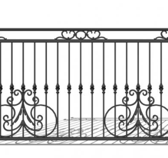 花栏杆su模型下载_sketchup草图大师SKP模型