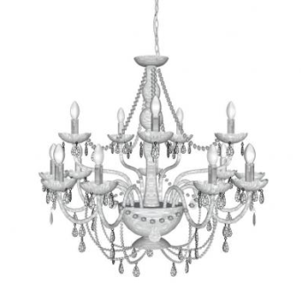 吸顶水晶灯的su模型下载_sketchup草图大师SKP模型