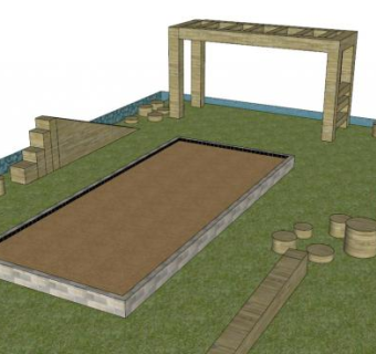 儿童沙坑su模型下载_sketchup草图大师SKP模型
