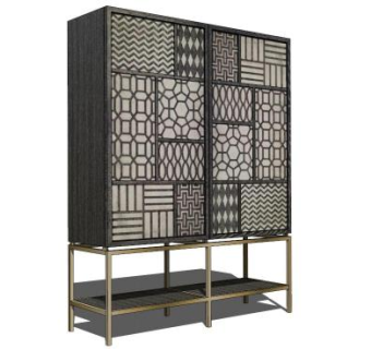 办公室高柜su模型下载_sketchup草图大师SKP模型