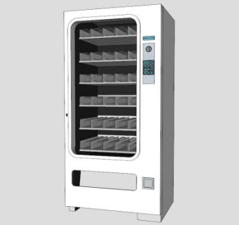 自助饮料售卖机su模型下载_sketchup草图大师SKP模型