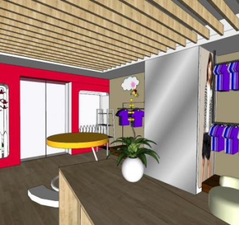 小孩服装店su模型下载_sketchup草图大师SKP模型