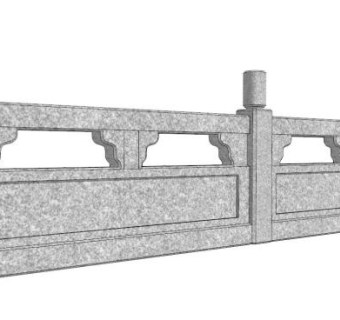 大理石护栏su模型下载_sketchup草图大师SKP模型