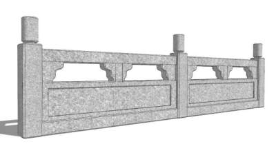 大理石护栏su模型下载_sketchup草图大师SKP模型