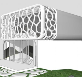 现代风格展馆设计su模型下载_sketchup草图大师SKP模型