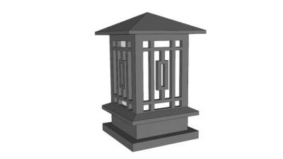 庭院地灯su模型下载_sketchup草图大师SKP模型