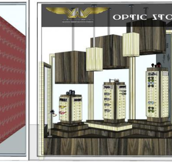珠宝店橱窗su模型下载_sketchup草图大师SKP模型