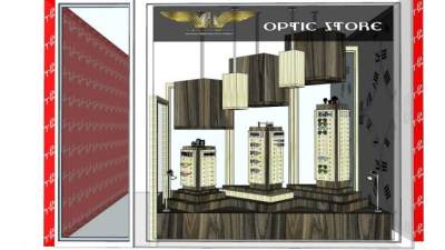 珠宝店橱窗su模型下载_sketchup草图大师SKP模型