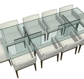 茶餐厅桌椅su模型下载_sketchup草图大师SKP模型