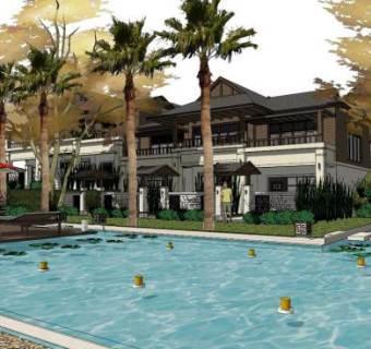 山地度假别墅su模型下载_sketchup草图大师SKP模型