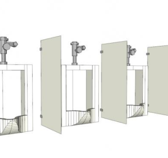 公共卫生间隔断su模型下载_sketchup草图大师SKP模型