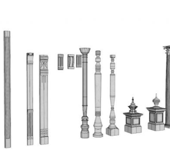 欧洲柱子su模型下载_sketchup草图大师SKP模型