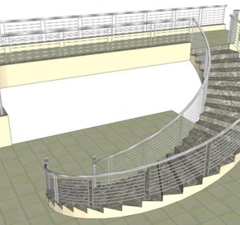 楼顶栏杆su模型下载_sketchup草图大师SKP模型