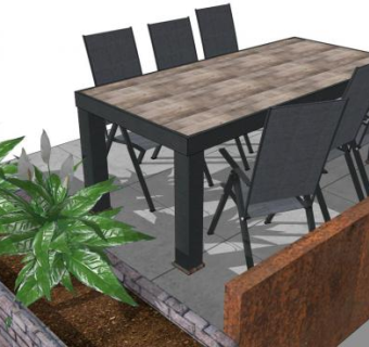 休息桌椅su模型下载_sketchup草图大师SKP模型