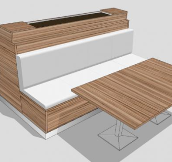 日式卡座su模型下载_sketchup草图大师SKP模型