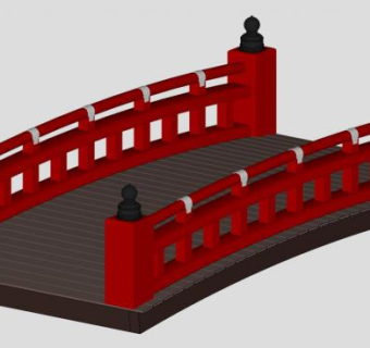 日式木栏杆su模型下载_sketchup草图大师SKP模型
