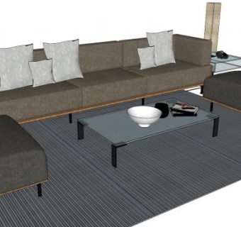 北欧沙发su模型下载_sketchup草图大师SKP模型