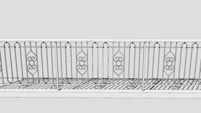 中式铁艺围栏su模型下载_sketchup草图大师SKP模型