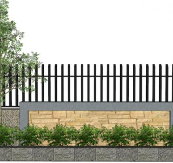 植物景墙su模型下载_sketchup草图大师SKP模型