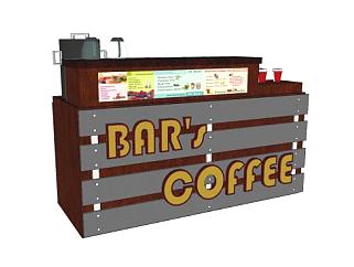 现代咖啡制作台SU模型下载_sketchup草图大师SKP模型