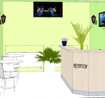 现代奶茶店店面SU模型下载_sketchup草图大师SKP模型