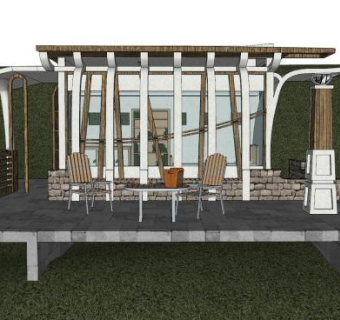 现代奶茶店门店SU模型下载_sketchup草图大师SKP模型