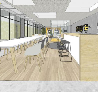 简约奶茶店室内SU模型下载_sketchup草图大师SKP模型