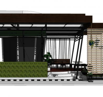 欧式咖啡厅室内SU模型下载_sketchup草图大师SKP模型