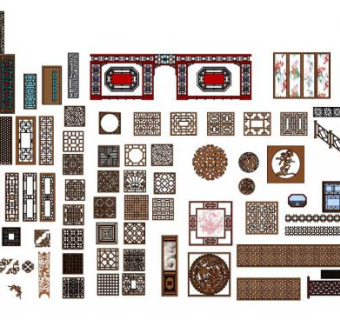 窗框雕花su模型下载_sketchup草图大师SKP模型