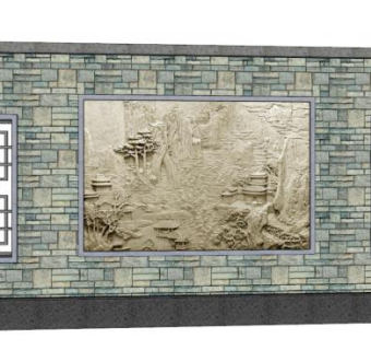 沙岩浮雕su模型下载_sketchup草图大师SKP模型