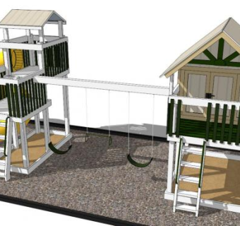 幼儿园室外大型玩具su模型下载_sketchup草图大师SKP模型