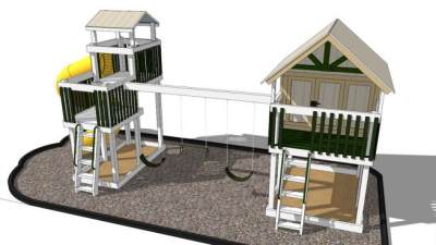 幼儿园室外大型玩具su模型下载_sketchup草图大师SKP模型