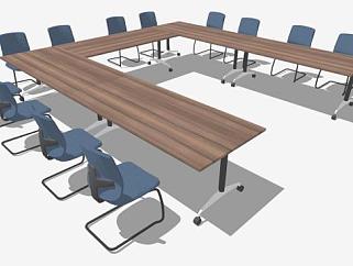 简约<em>会议室桌椅</em>su模型下载_sketchup草图大师SKP模型